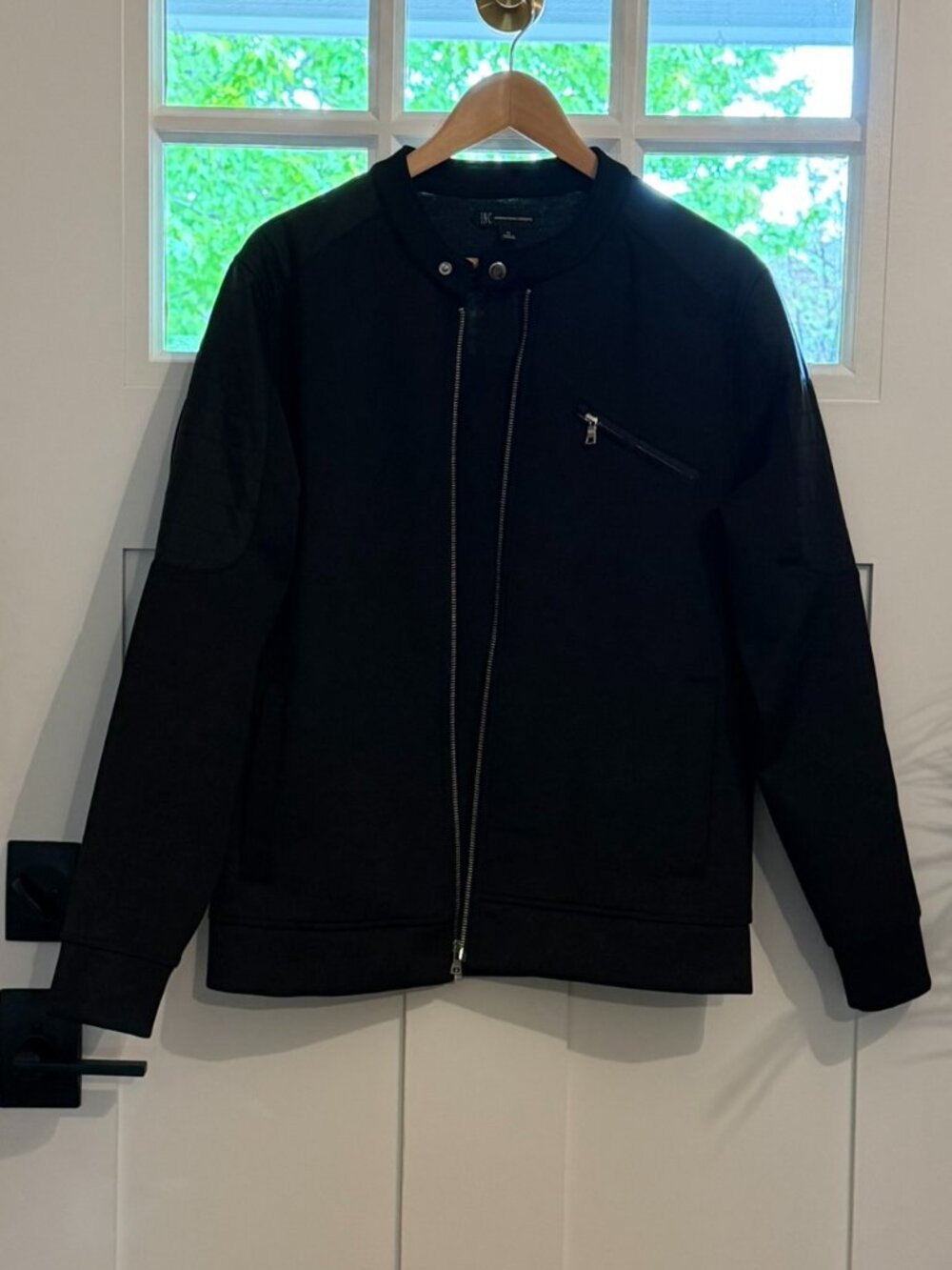 INC International Concepts Men's Black Bomber Jacket Medium